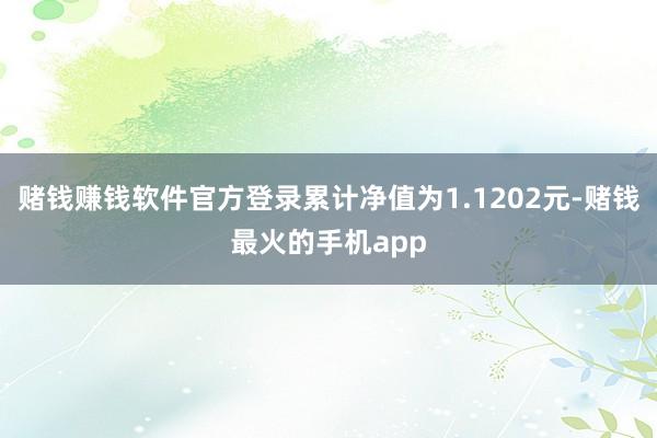 赌钱赚钱软件官方登录累计净值为1.1202元-赌钱最火的手机app