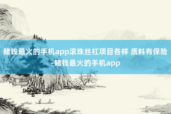 赌钱最火的手机app滚珠丝杠项目各样 质料有保险-赌钱最火的手机app