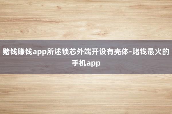 赌钱赚钱app所述锁芯外端开设有壳体-赌钱最火的手机app