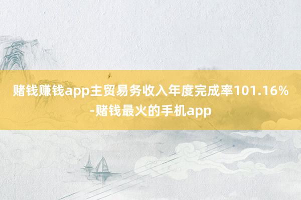 赌钱赚钱app主贸易务收入年度完成率101.16%-赌钱最火的手机app