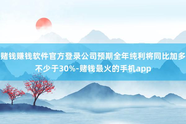 赌钱赚钱软件官方登录公司预期全年纯利将同比加多不少于30%-赌钱最火的手机app