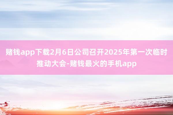 赌钱app下载2月6日公司召开2025年第一次临时推动大会-赌钱最火的手机app