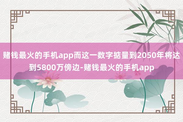 赌钱最火的手机app而这一数字掂量到2050年将达到5800万傍边-赌钱最火的手机app