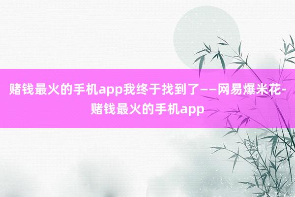 赌钱最火的手机app我终于找到了——网易爆米花-赌钱最火的手机app