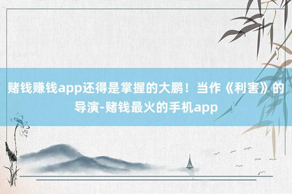 赌钱赚钱app还得是掌握的大鹏！当作《利害》的导演-赌钱最火的手机app