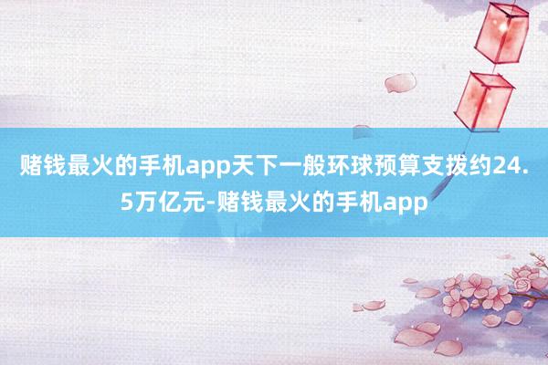 赌钱最火的手机app天下一般环球预算支拨约24.5万亿元-赌钱最火的手机app