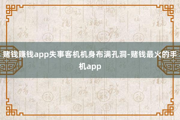 赌钱赚钱app失事客机机身布满孔洞-赌钱最火的手机app